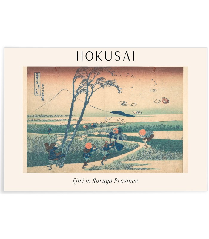 Affiche Hokusai "Ejiri in Suruga Province"