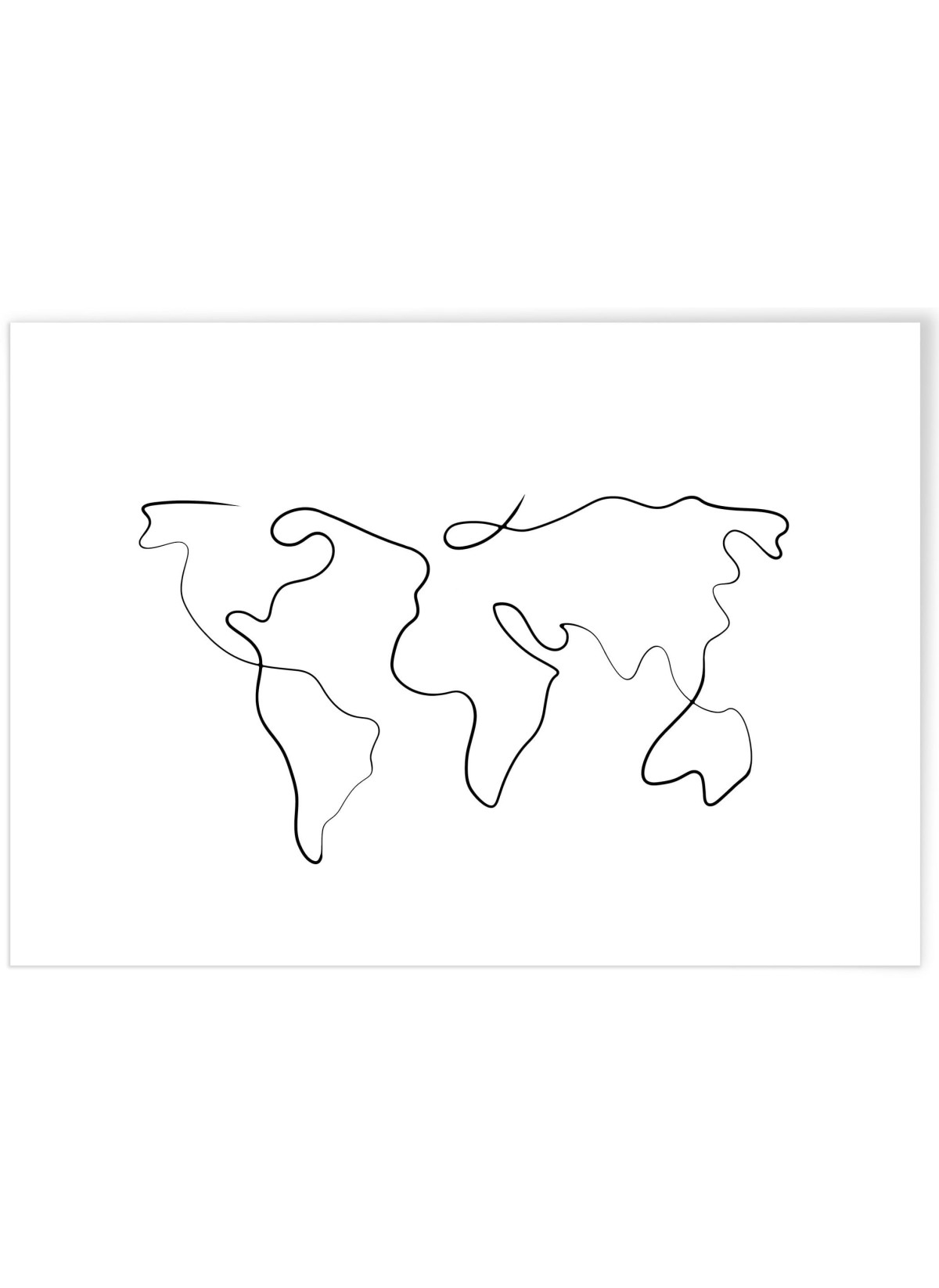 Affiche Line Art World