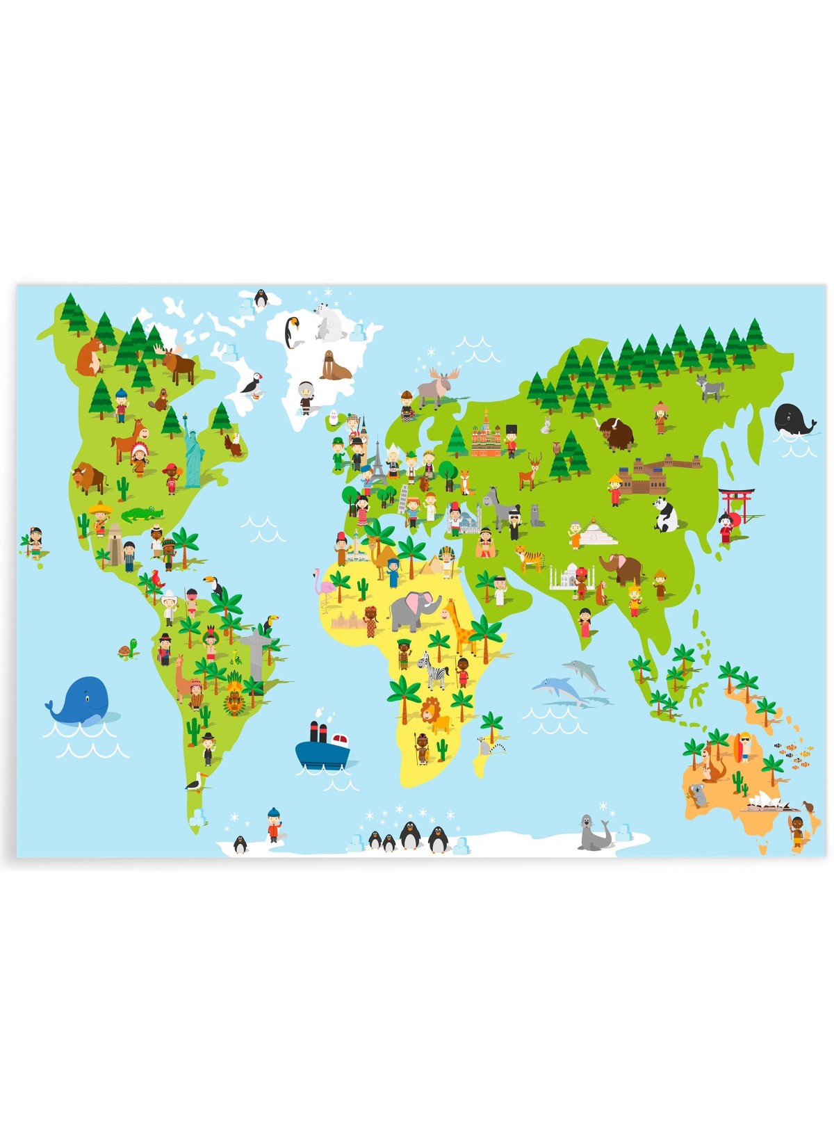 Affiche Carte du Monde Enfant