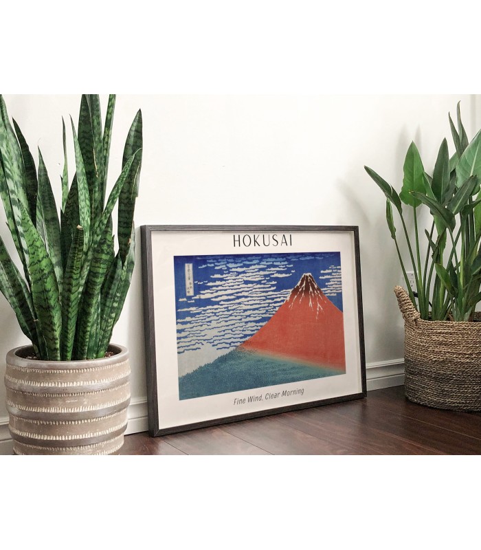 Affiche Hokusai "Fine Wind, Clear Morning"