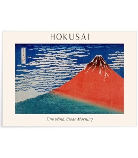 Affiche Hokusai "Fine Wind, Clear Morning"