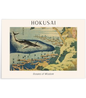 Affiche Hokusai "Oceans of Wisdom"