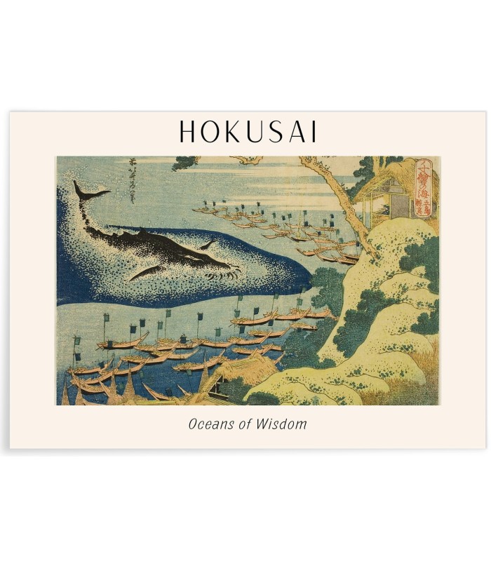 Affiche Hokusai "Oceans of Wisdom"
