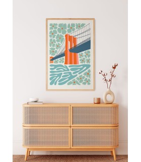 Affiche New York Brooklyn Bridge