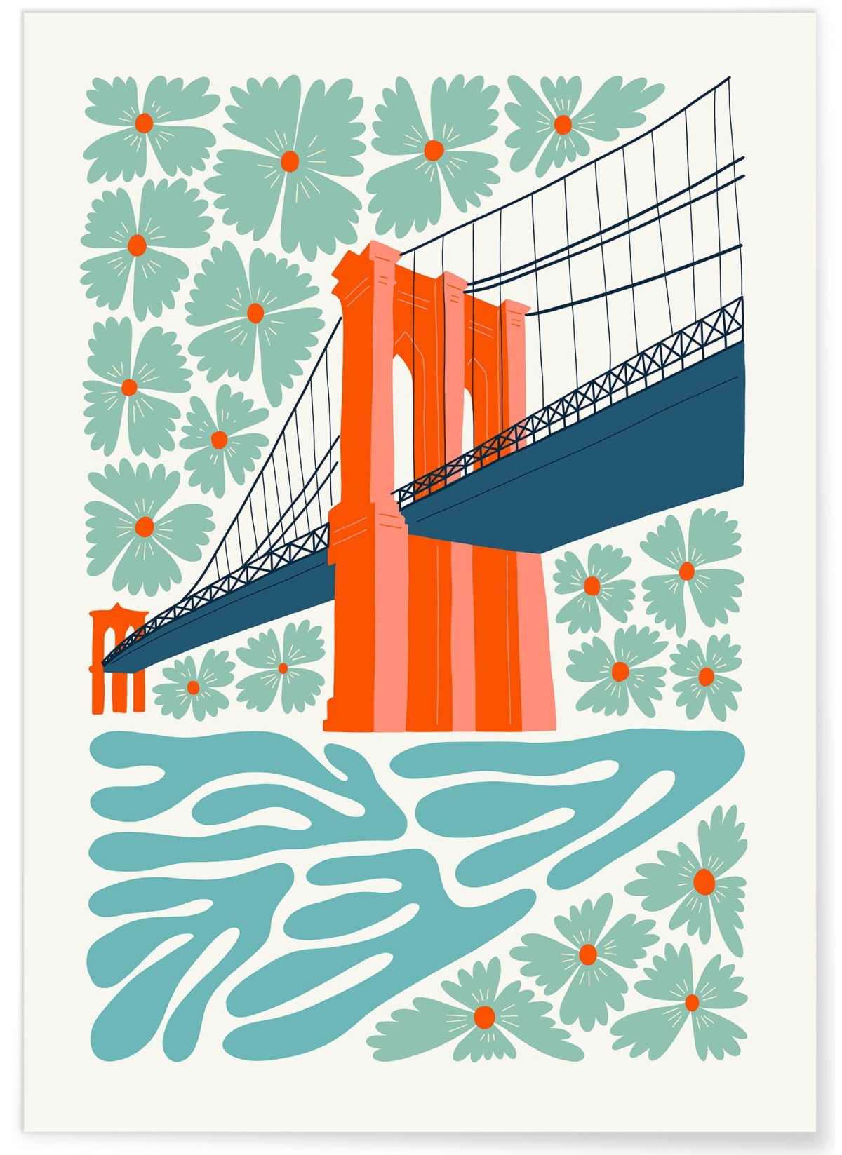 Affiche New York Brooklyn Bridge