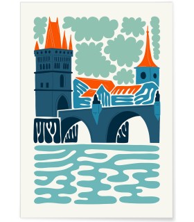 Affiche Prague Charles Bridge