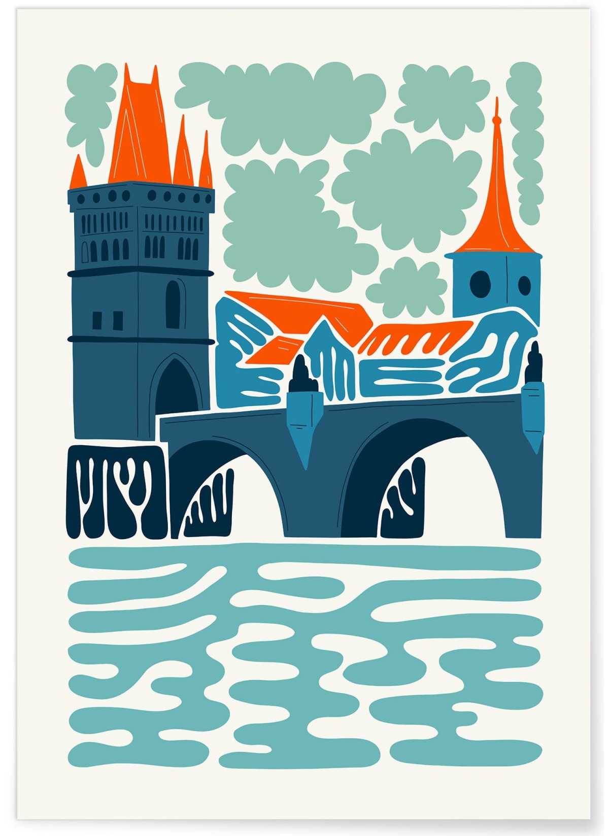 Affiche Prague Charles Bridge