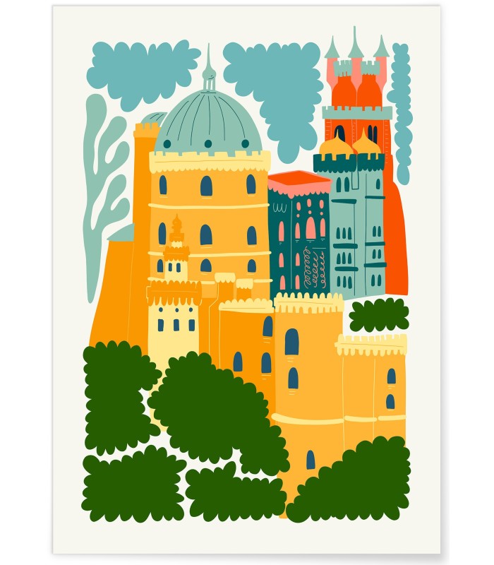 Affiche Portugal Palais national de Pena
