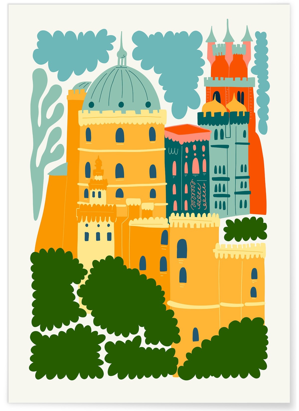 Affiche Portugal Palais national de Pena