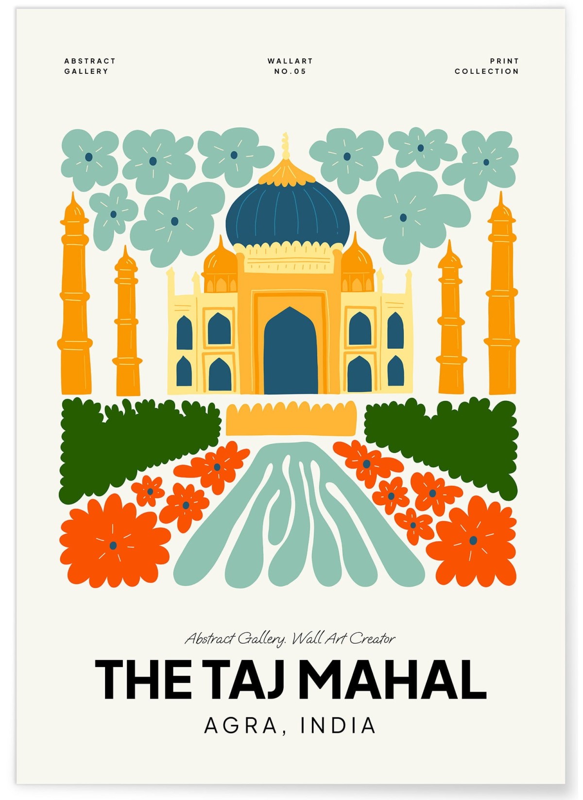 Affiche Inde Taj Mahal 2