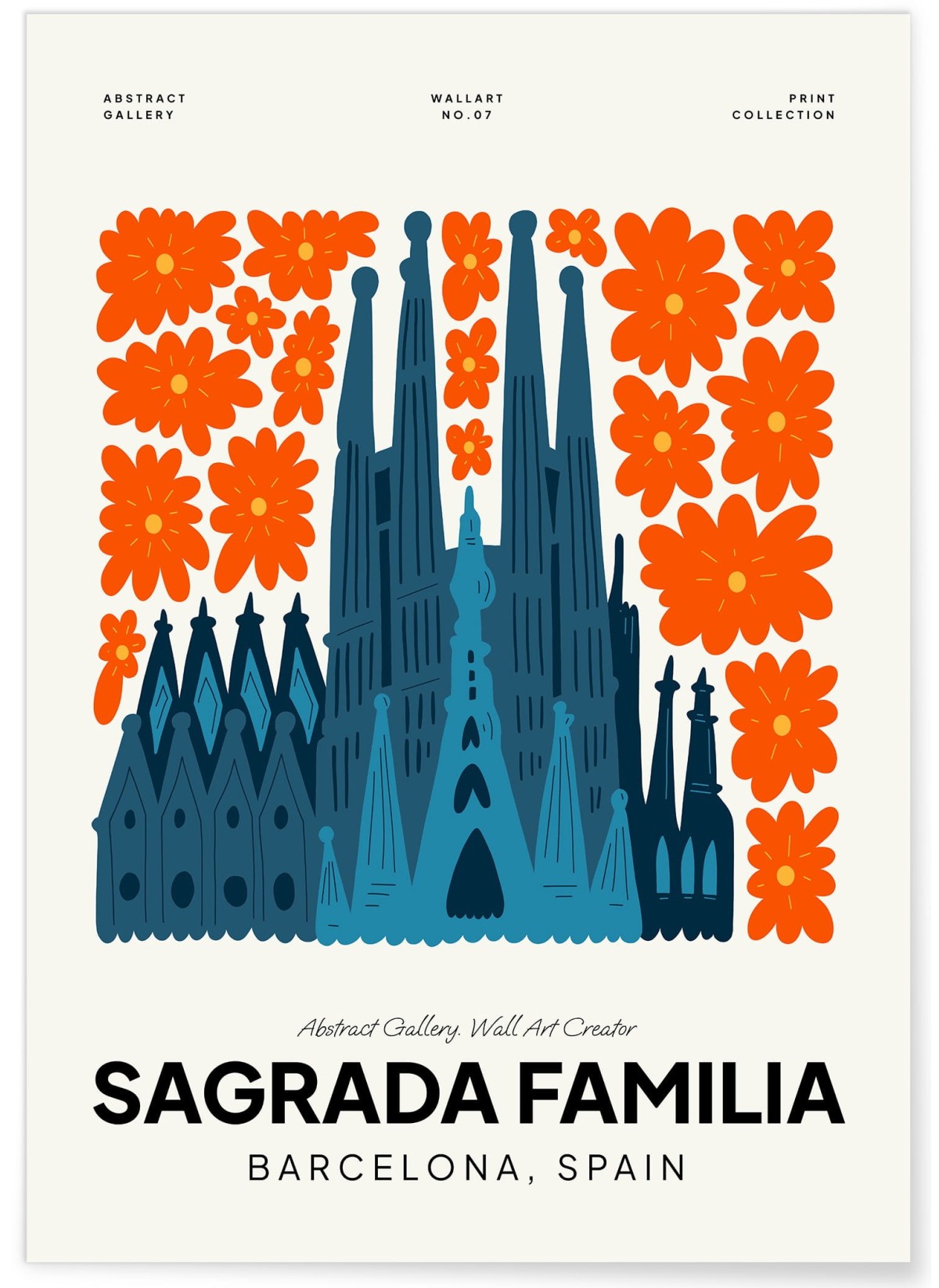 Affiche Espagne Sagrada Familia
