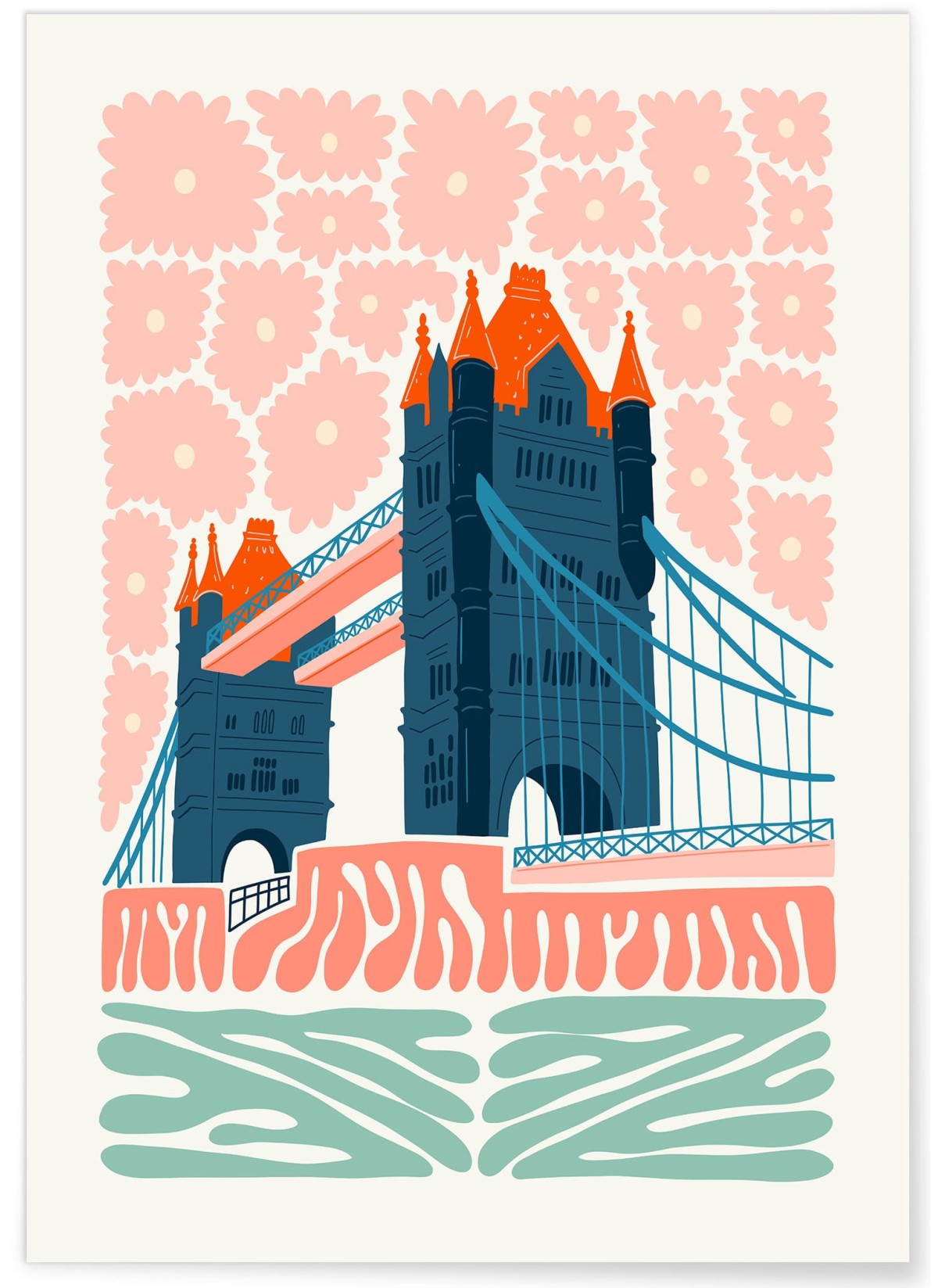 Affiche Londres Tower Bridge