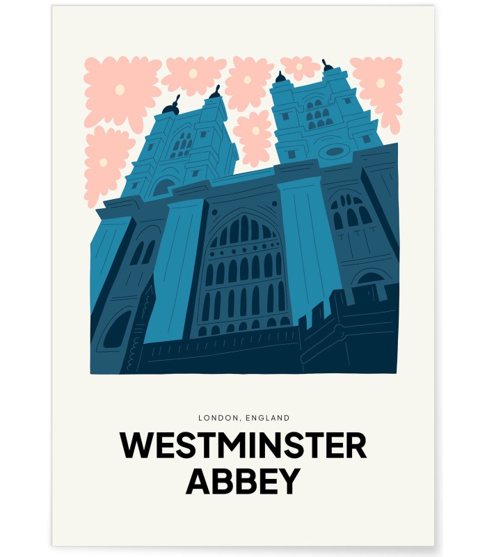 Affiche Londres Westminster Abbey