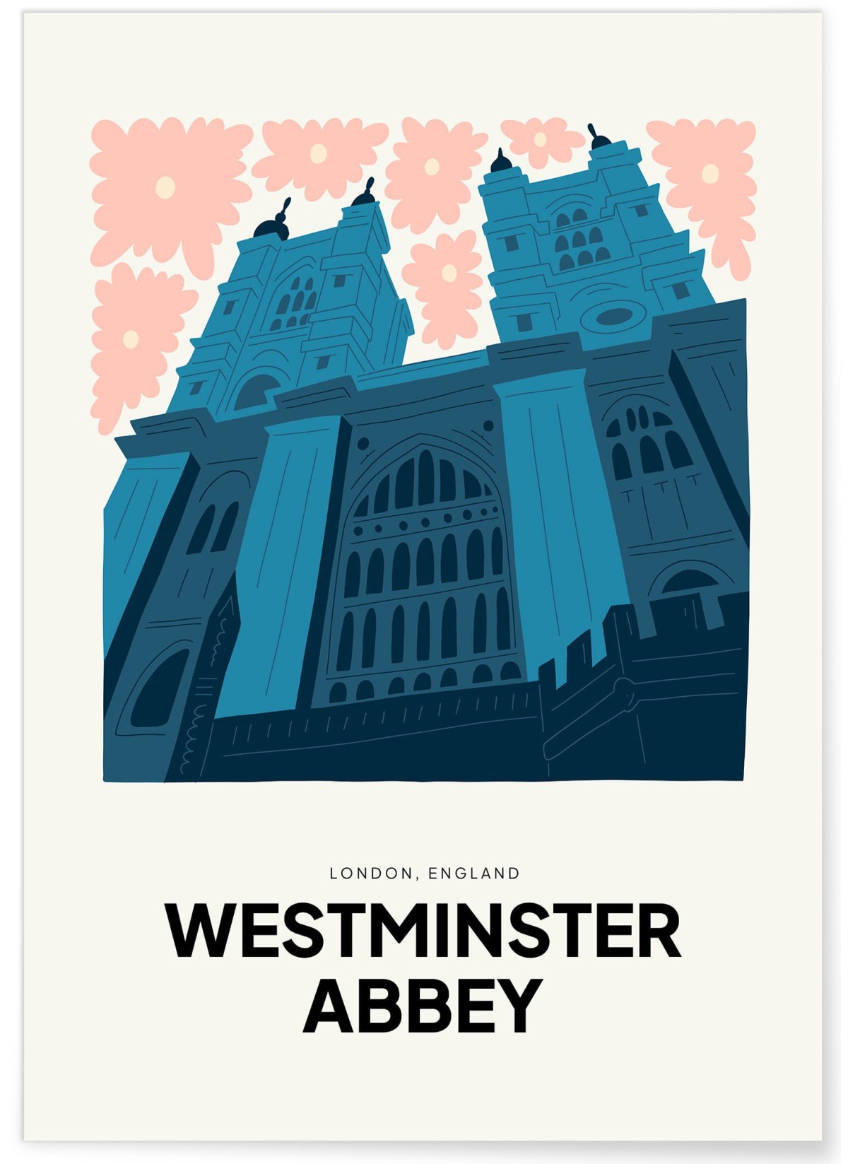 Affiche Londres Westminster Abbey