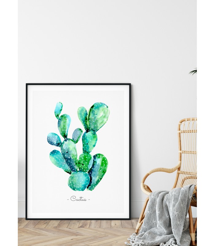 Poster Cactus aquarelle