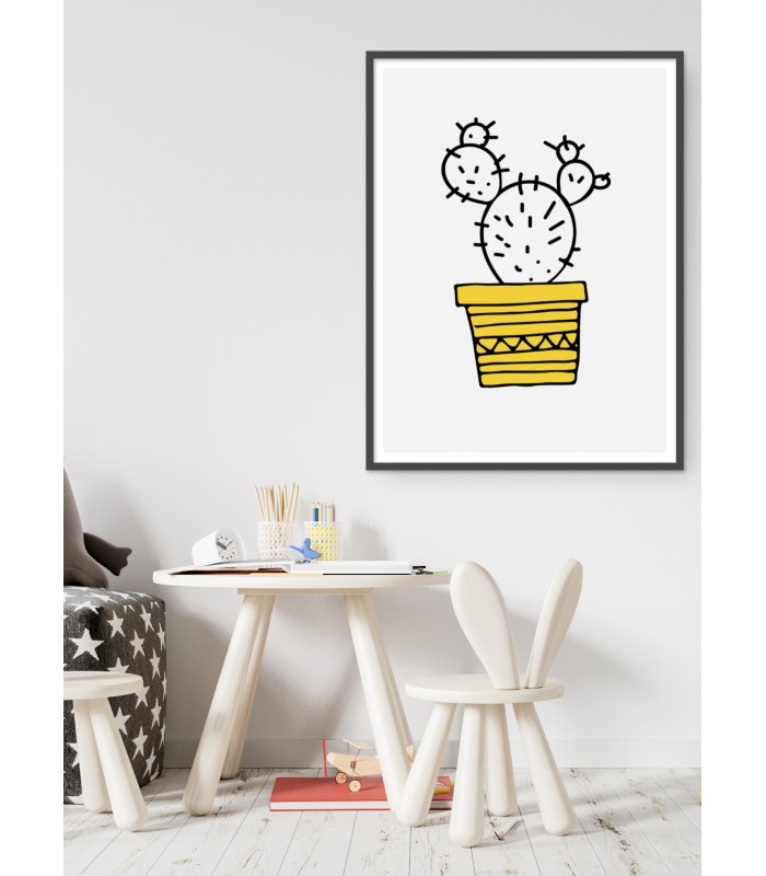 Poster Cactus jaune