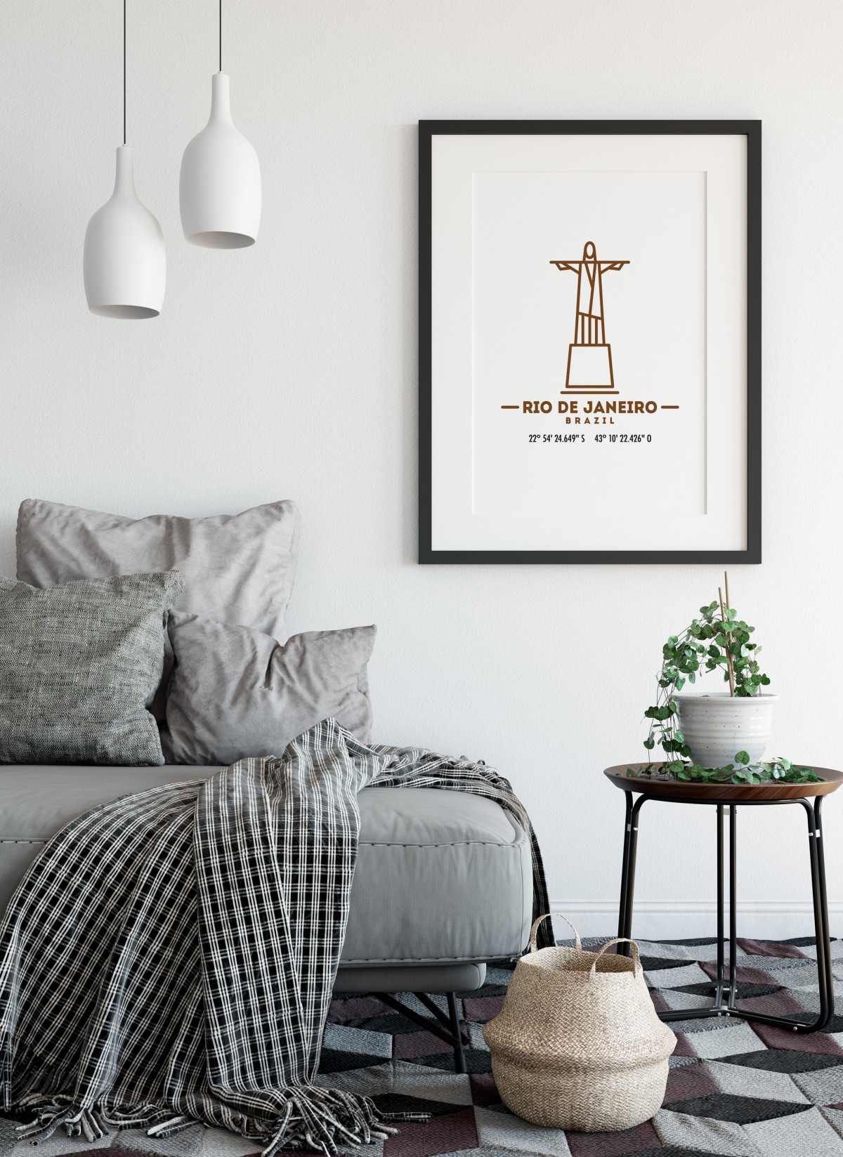 Poster Coordonnées Rio de Janeiro