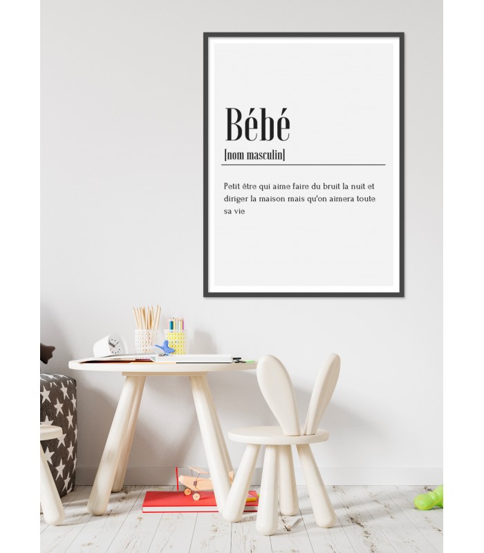 Affiche Définition Bébé