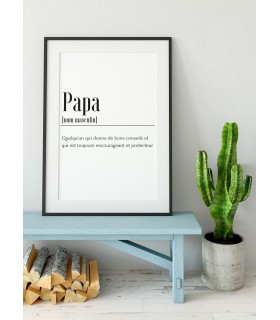 Affiche Définition Papa