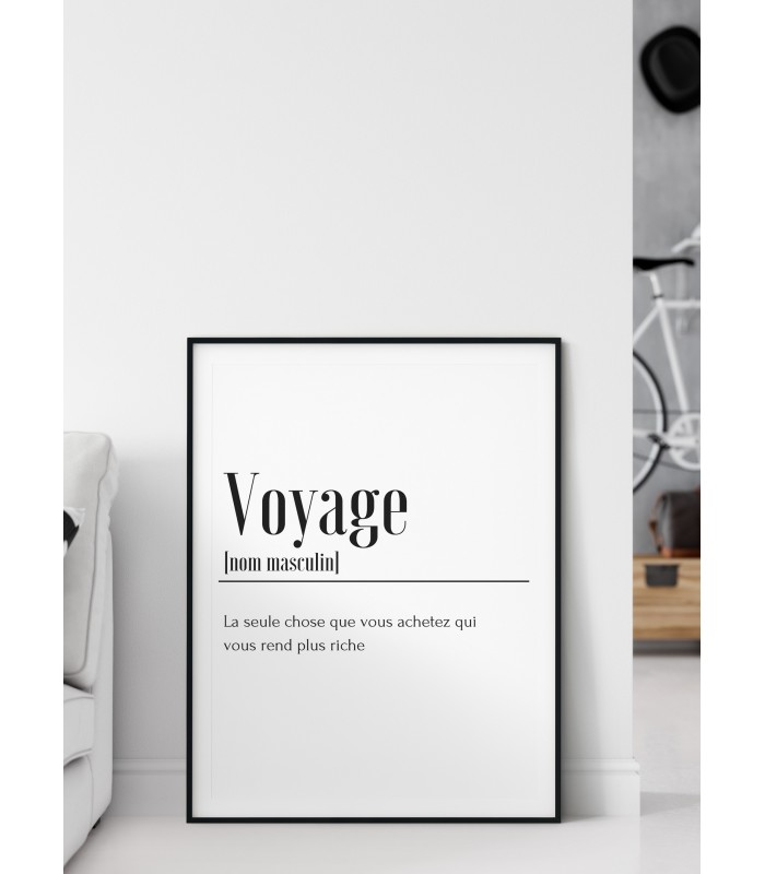 Affiche Définition Voyage