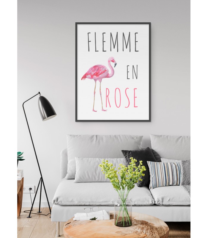 Affiche Flemme en rose