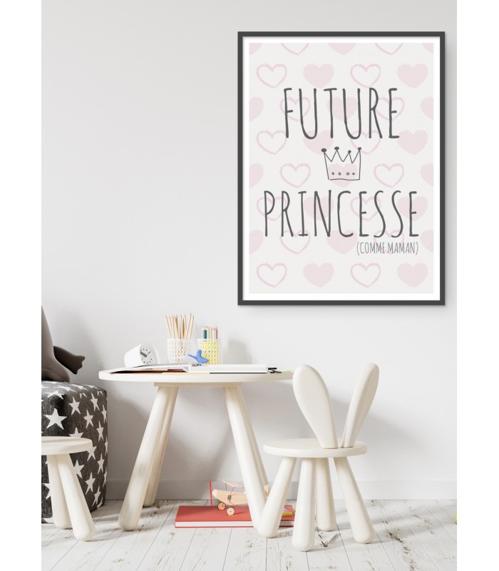 Affiche Future princesse (comme maman)