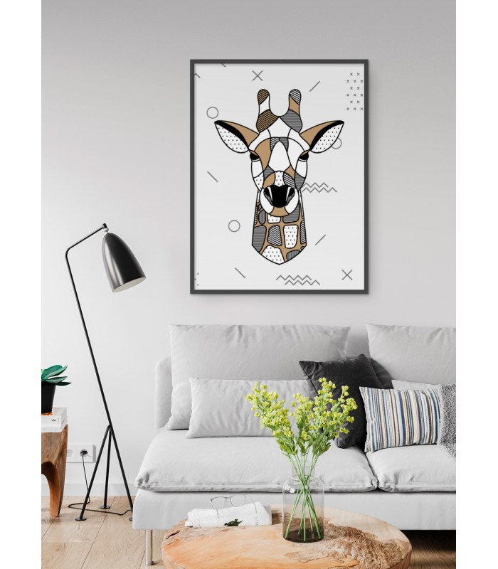 Affiche Girafe scandinave