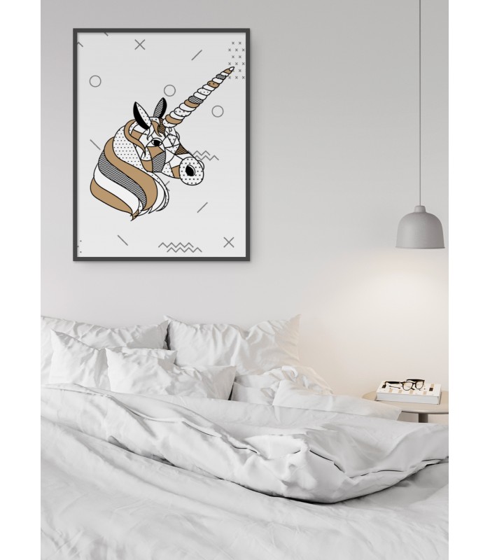 Affiche Licorne scandinave