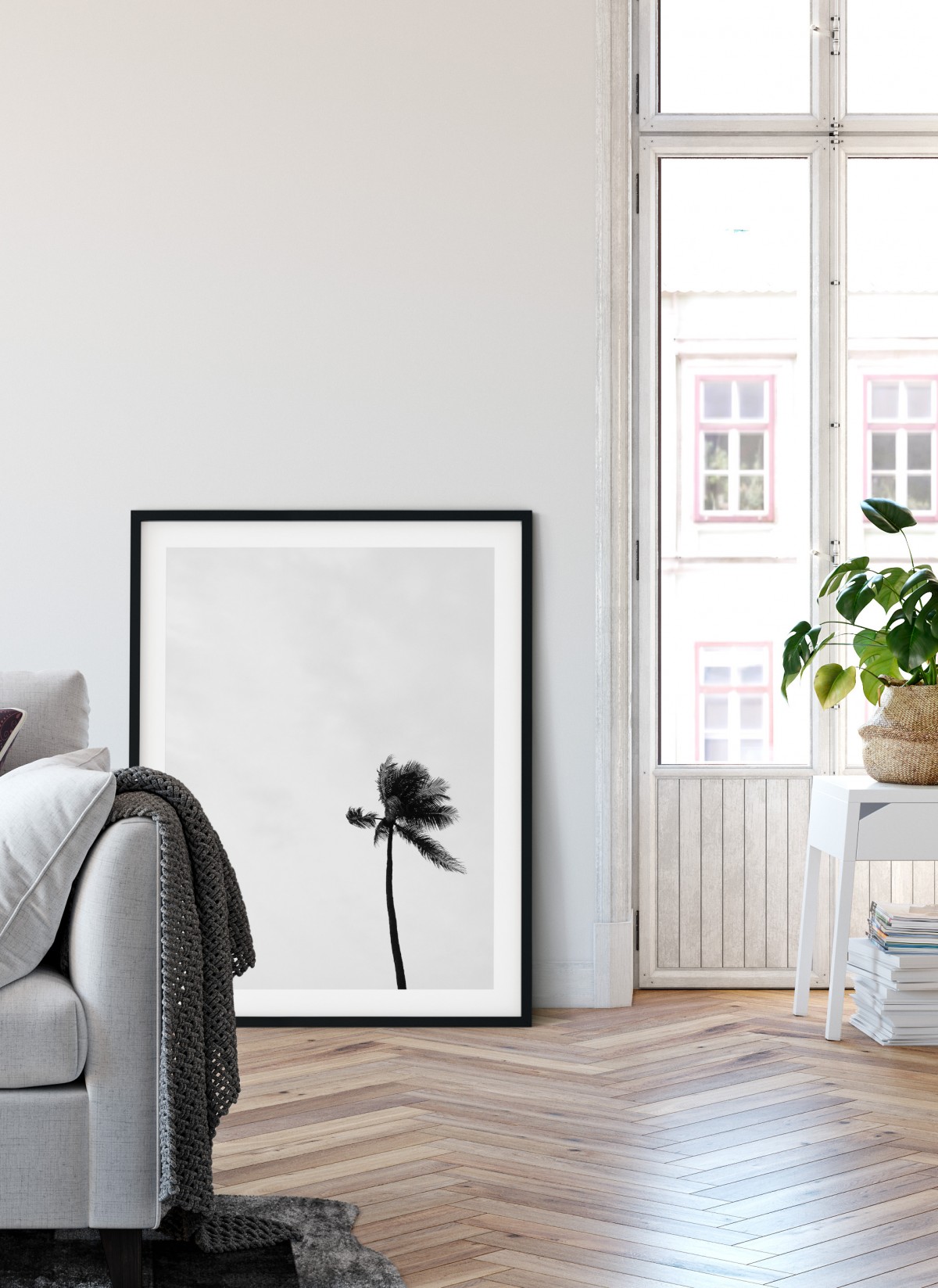 Poster ARTTOR 40x50cm - Photo Noir Et Blanc - Balcon Parisien - Décoration Murale