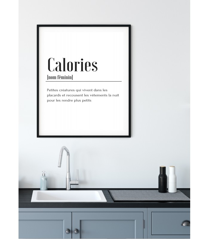 Affiche Définition Calories