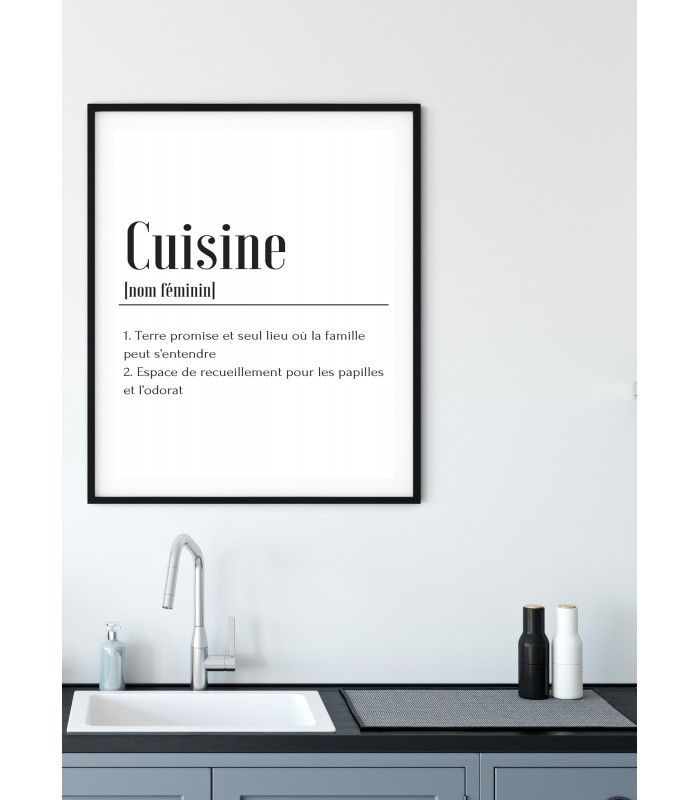 Affiche Définition Cuisine