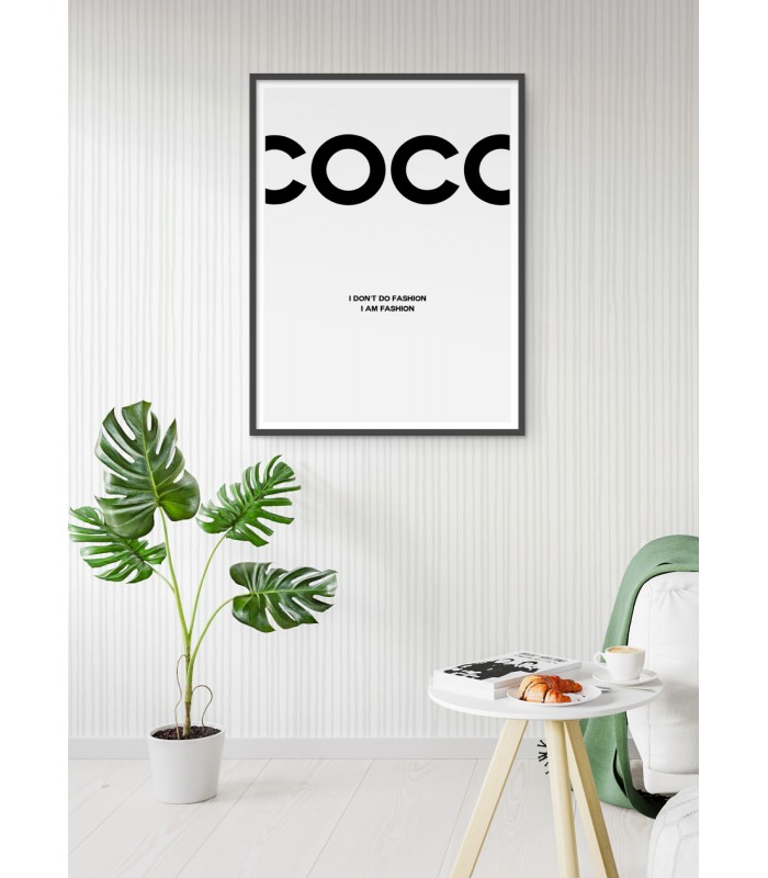 Affiche Coco "I am fashion"