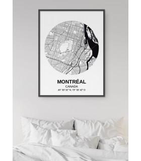 Affiche Carte Montréal