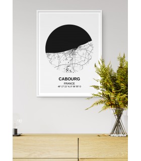 Affiche Carte Cabourg