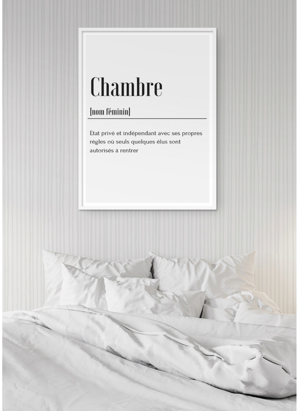 Affiche Définition Chambre, idéal pour votre décoration murale L