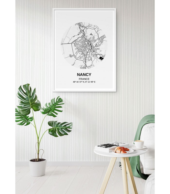 Affiche Carte Nancy