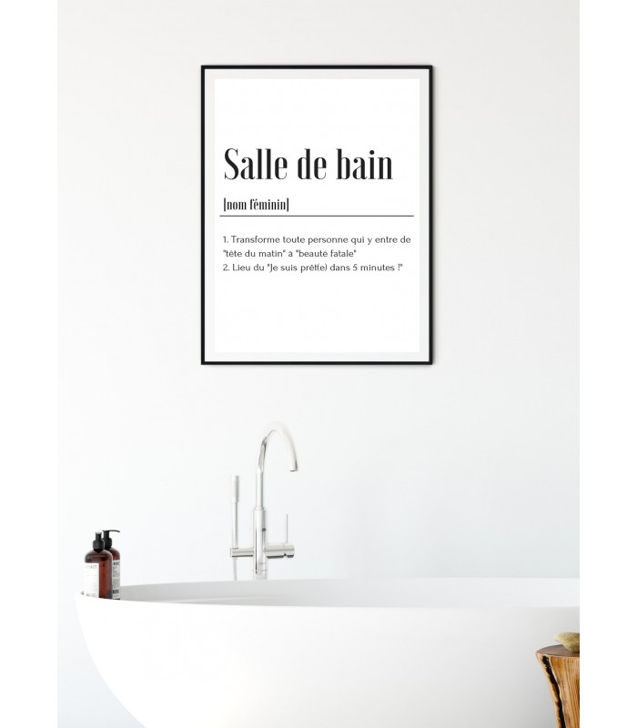 Affiche Définition Salle de bain