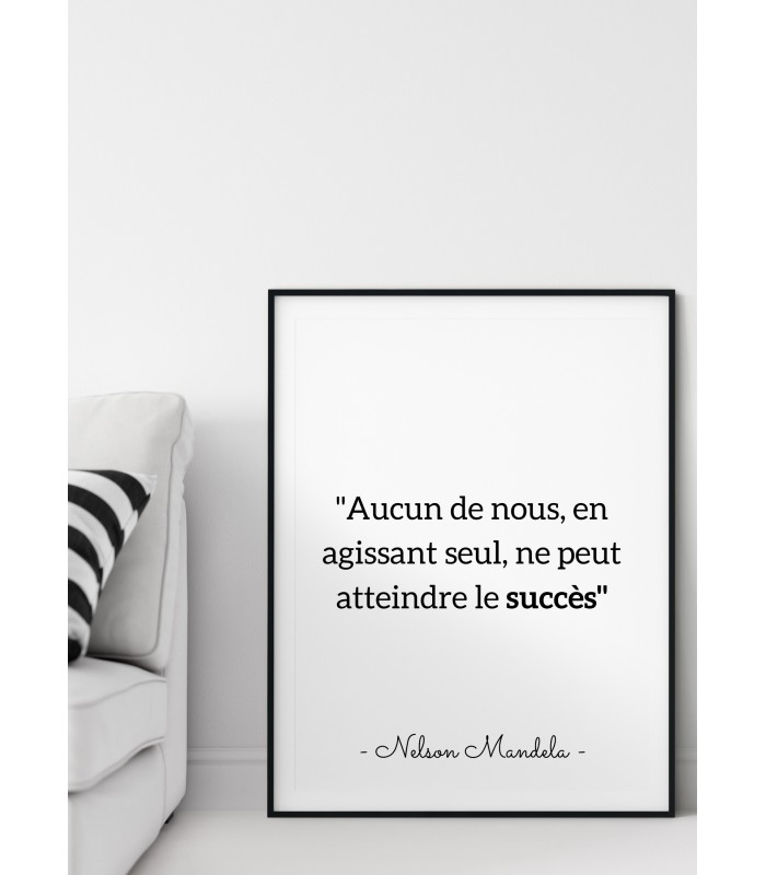 Affiche Mandela "Aucun de nous..."