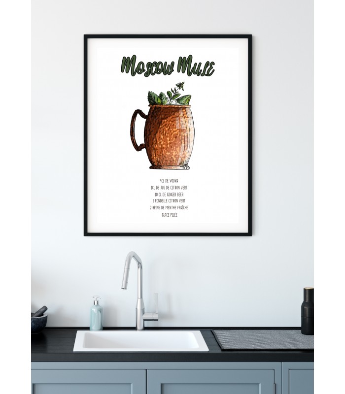 Affiche Cocktail Moscow Mule