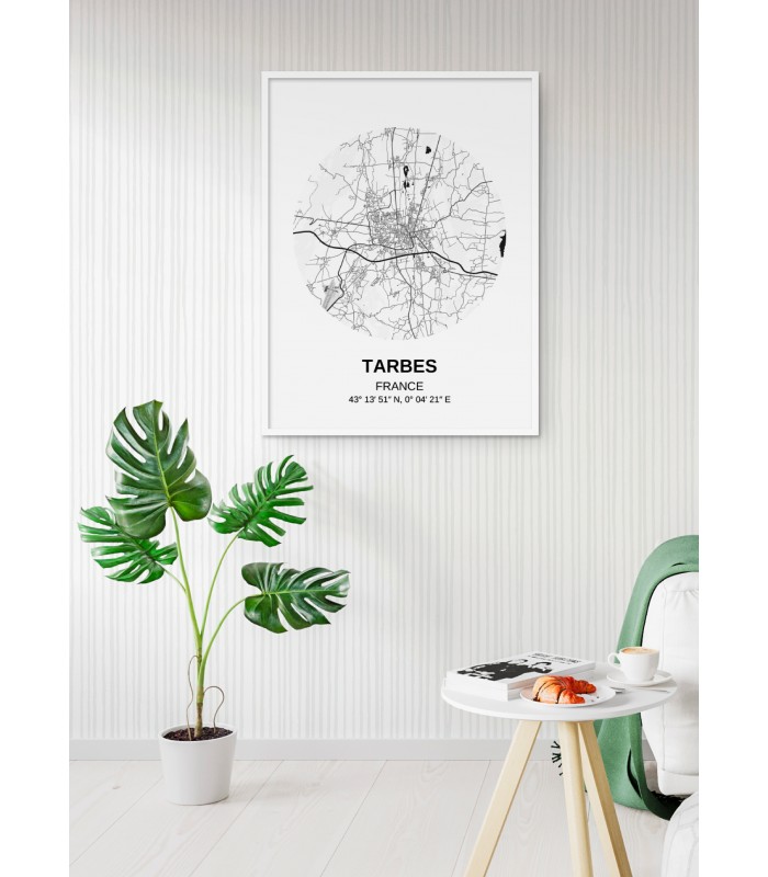 Affiche Carte Tarbes