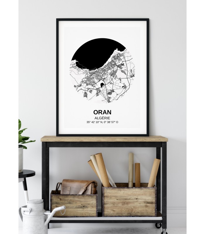 Affiche Carte Oran