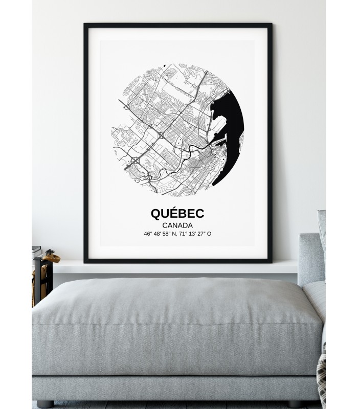 Affiche Carte Québec