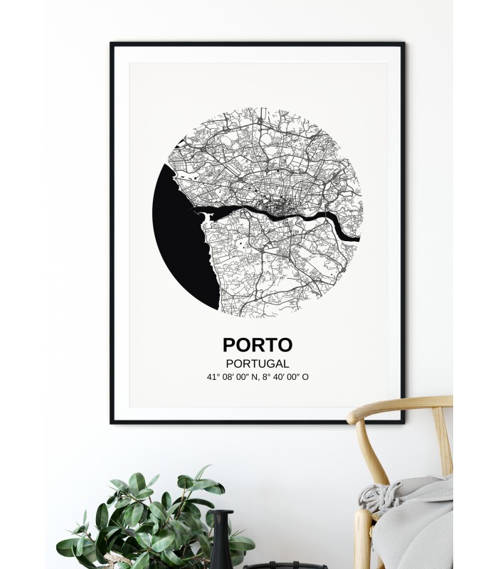 Affiche Carte Porto