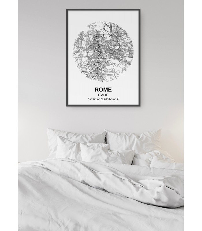 Affiche Carte Rome