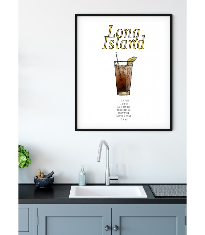 Affiche Cocktail Long Island