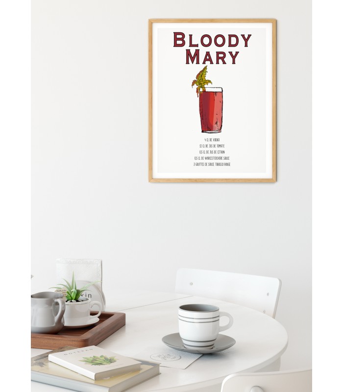 Affiche Cocktail Bloody Mary