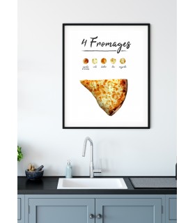 Affiche Pizza 4 Fromages