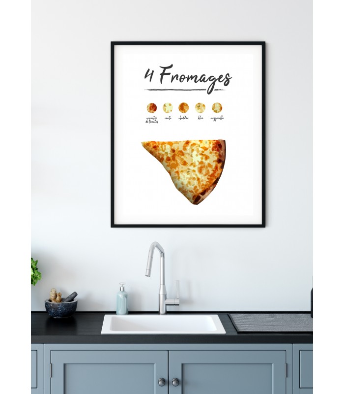 Affiche Pizza 4 Fromages