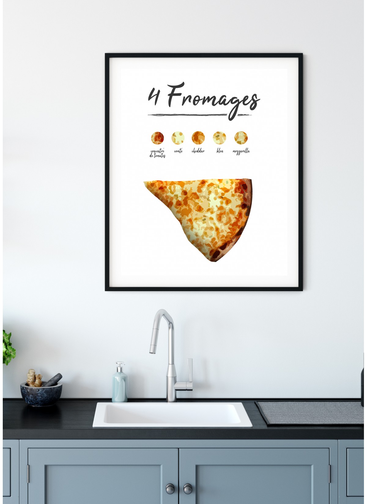 Affiche Pizza 4 Fromages