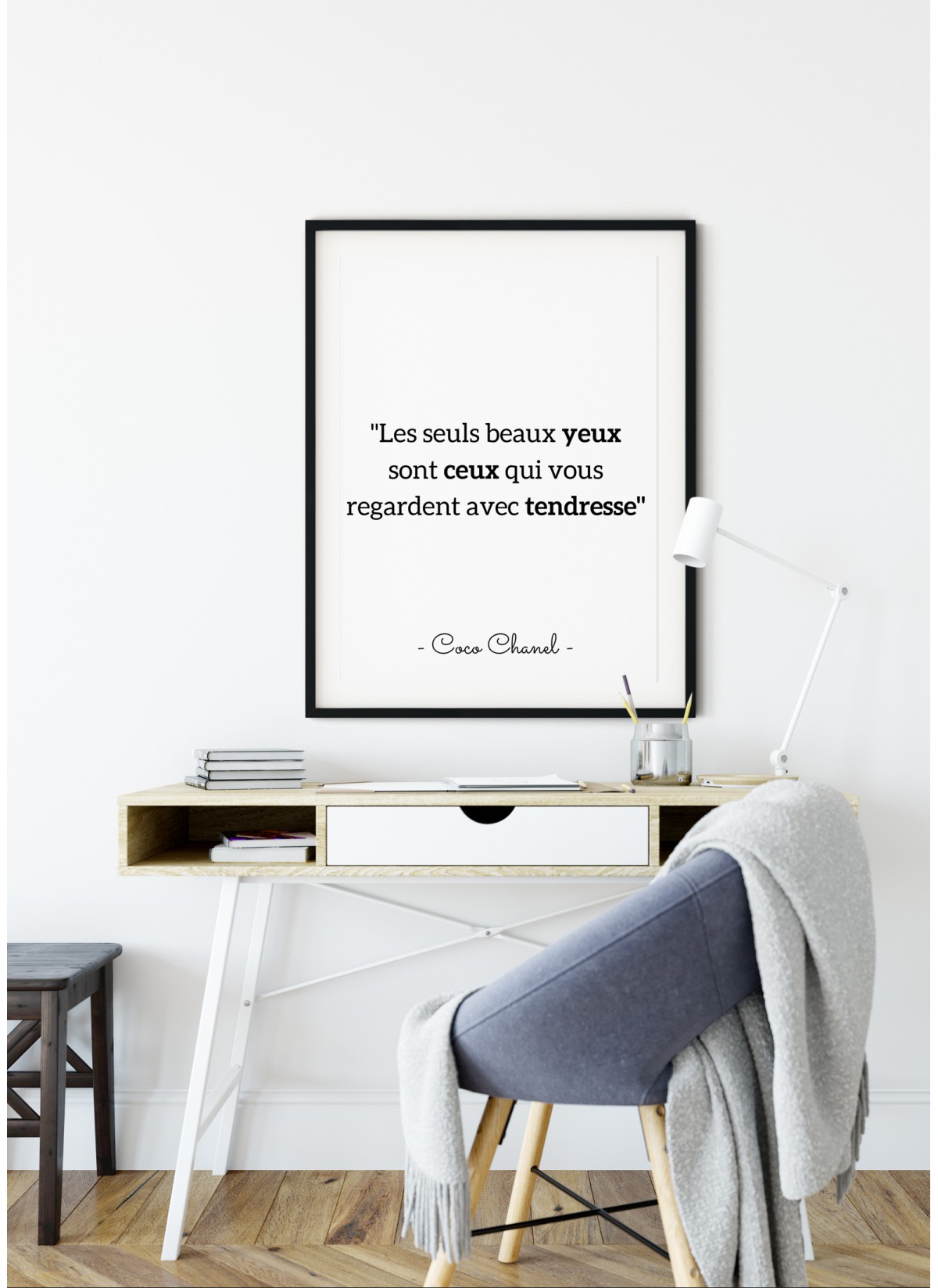 Affiche Coco Chanel : "Les seuls beaux yeux..."